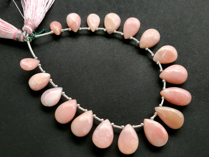 Natural Pink Opal Smooth Pear Shape Briolette