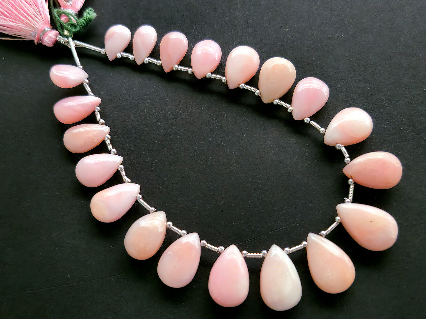 Natural  Pink Opal Smooth Pear Shape Briolette