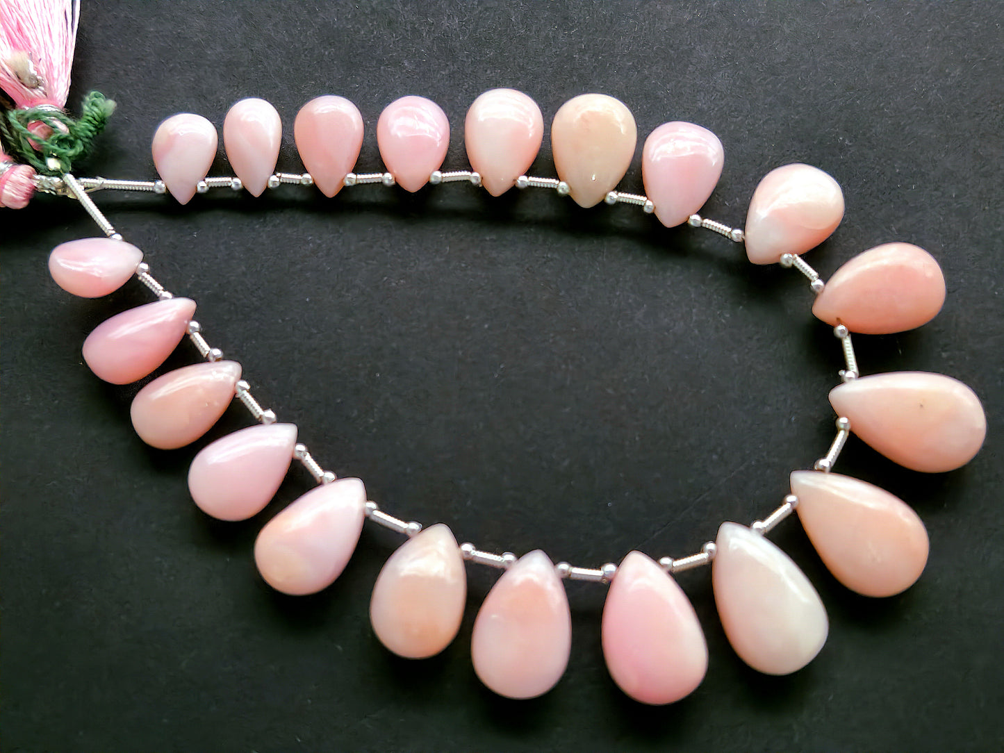 Natural  Pink Opal Smooth Pear Shape Briolette