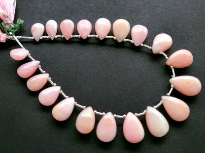 Natural  Pink Opal Smooth Pear Shape Briolette
