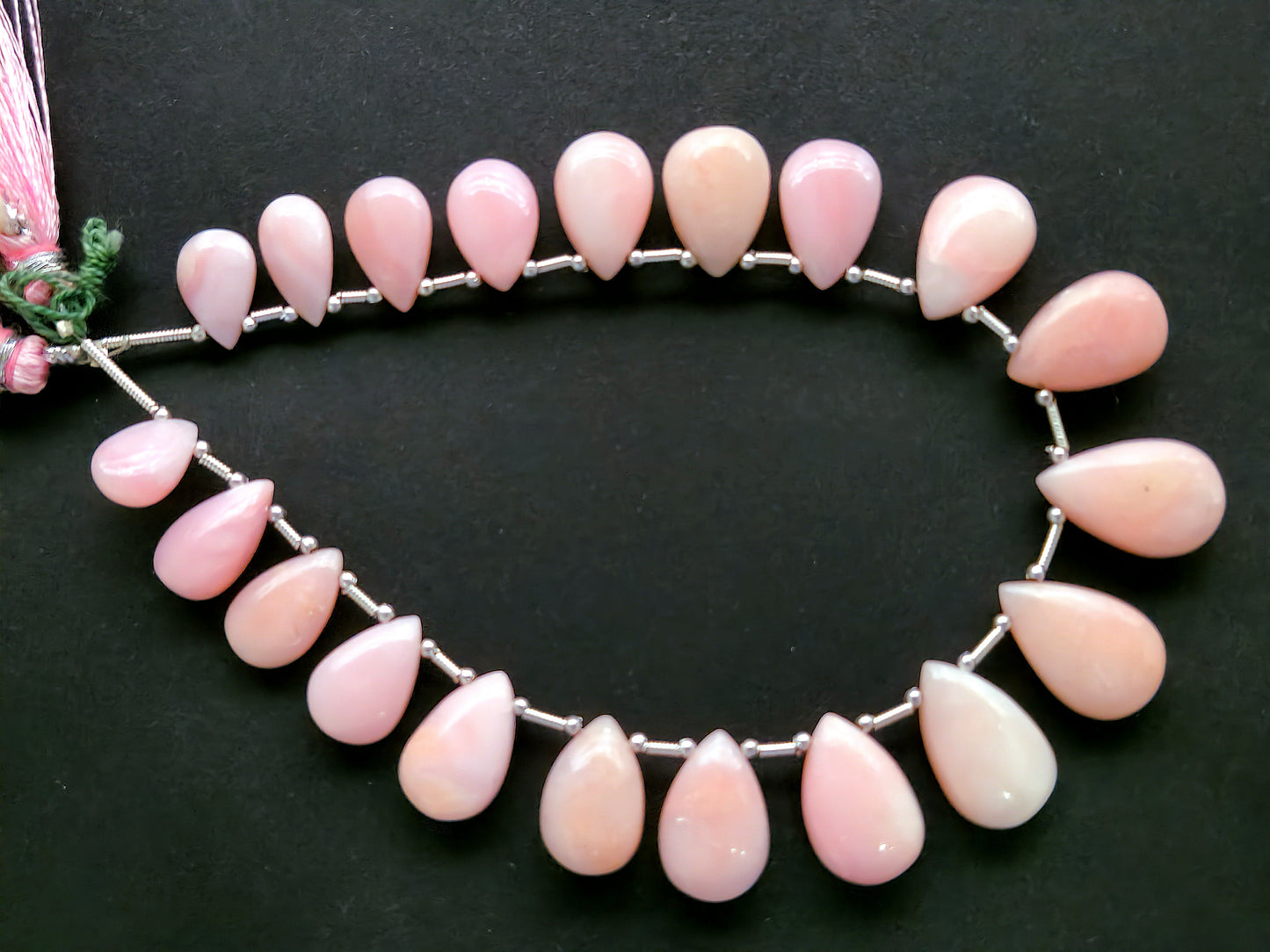 Natural  Pink Opal Smooth Pear Shape Briolette