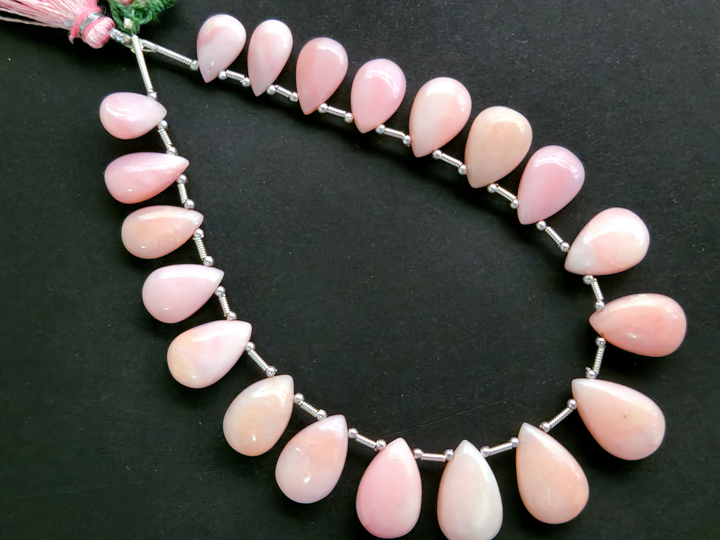 Natural  Pink Opal Smooth Pear Shape Briolette