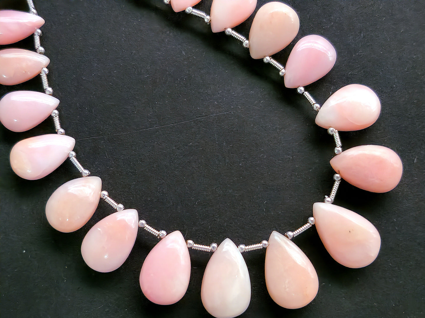 Natural  Pink Opal Smooth Pear Shape Briolette