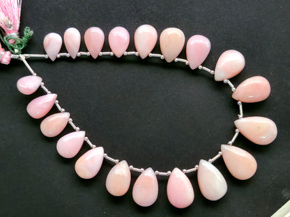 Natural  Pink Opal Smooth Pear Shape Briolette