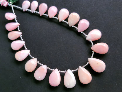 Natural  Pink Opal Smooth Pear Shape Briolette