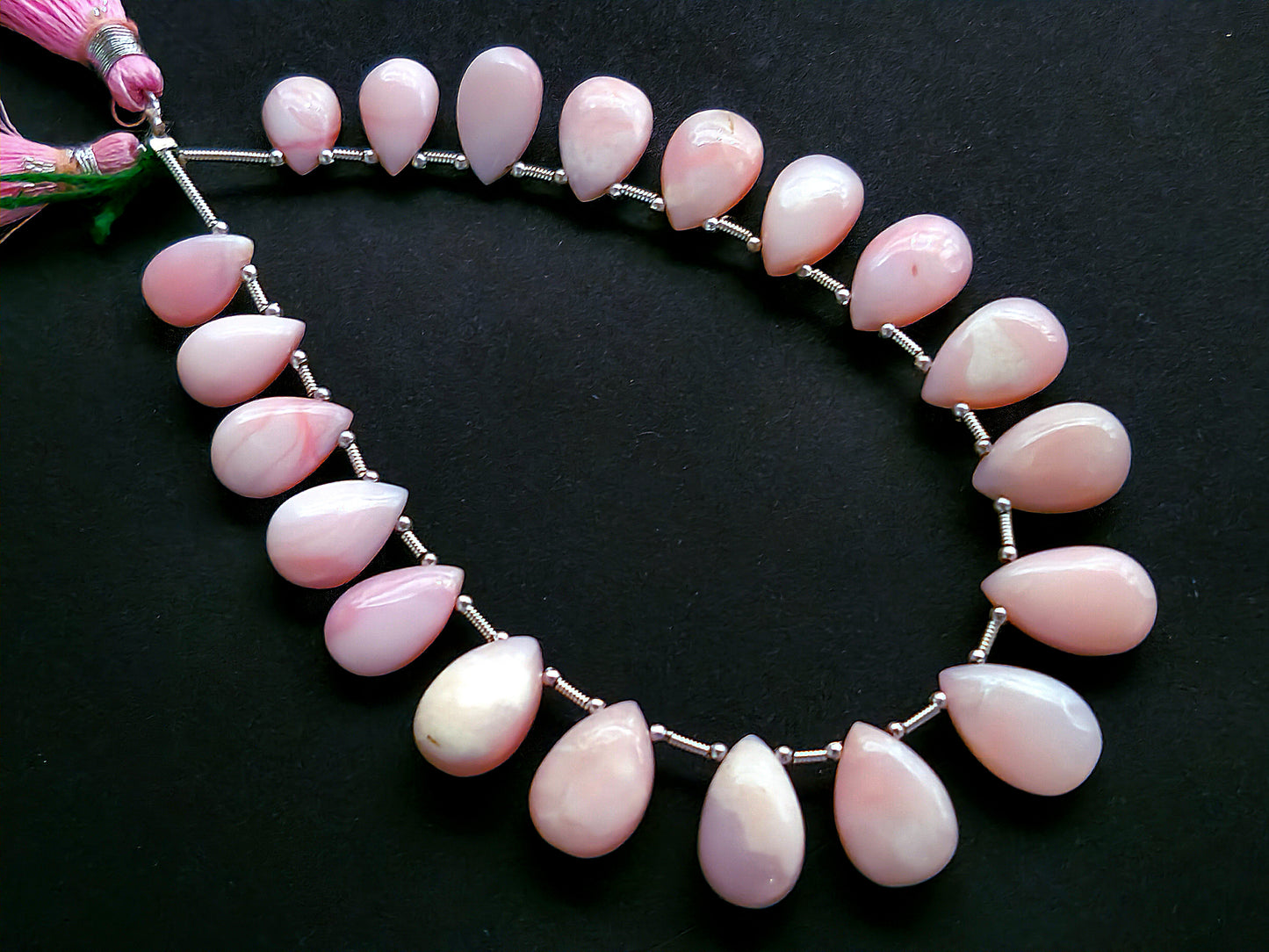 Natural Pink Opal Smooth Pear Shape Briolette