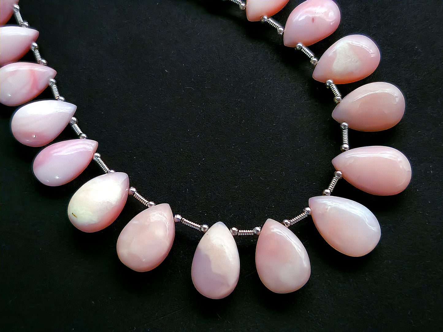 Natural Pink Opal Smooth Pear Shape Briolette