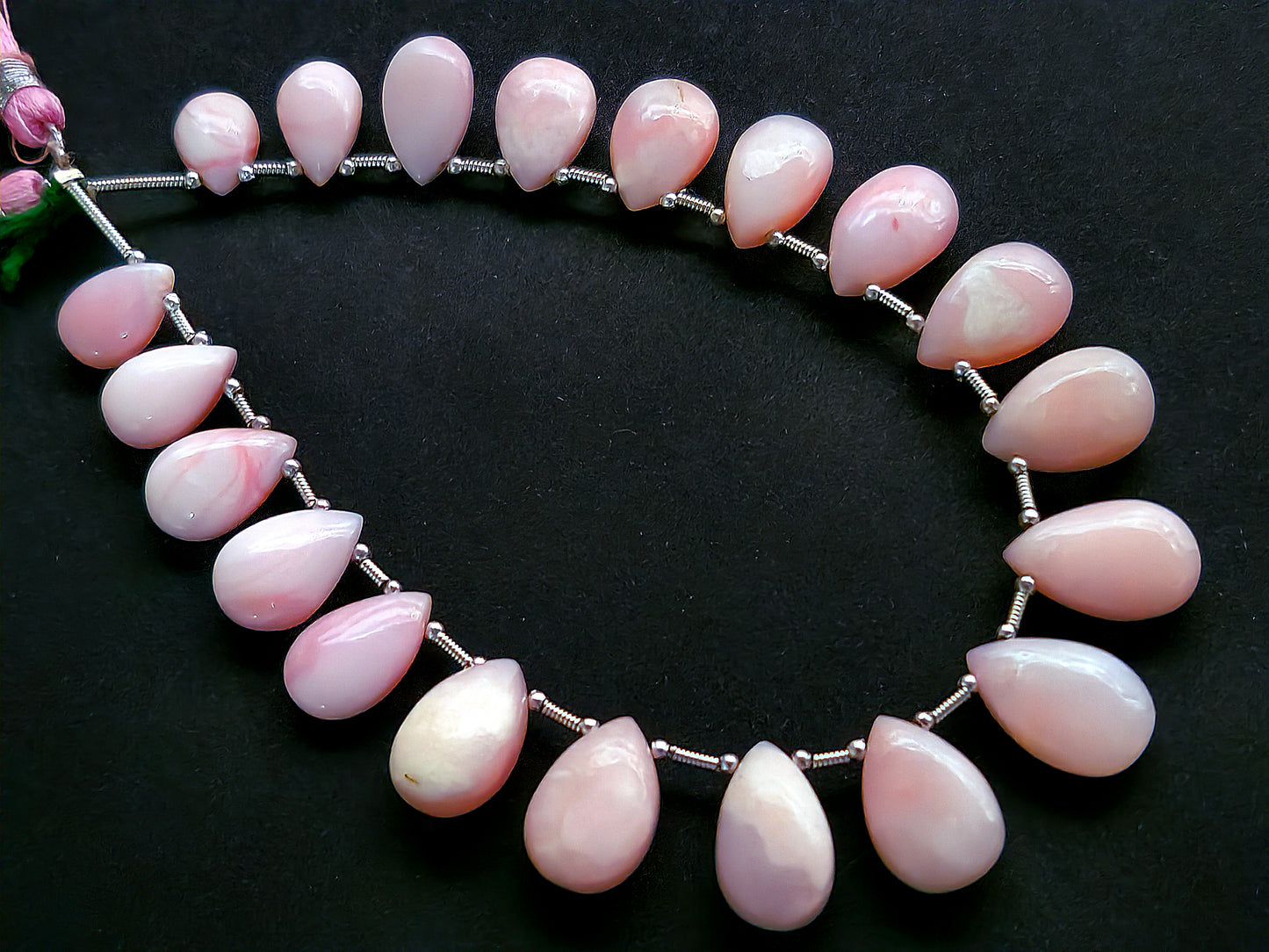 Natural Pink Opal Smooth Pear Shape Briolette