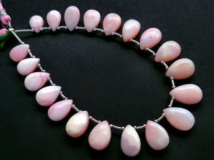 Natural Pink Opal Smooth Pear Shape Briolette