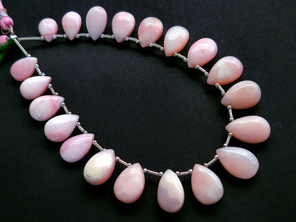 Natural Pink Opal Smooth Pear Shape Briolette