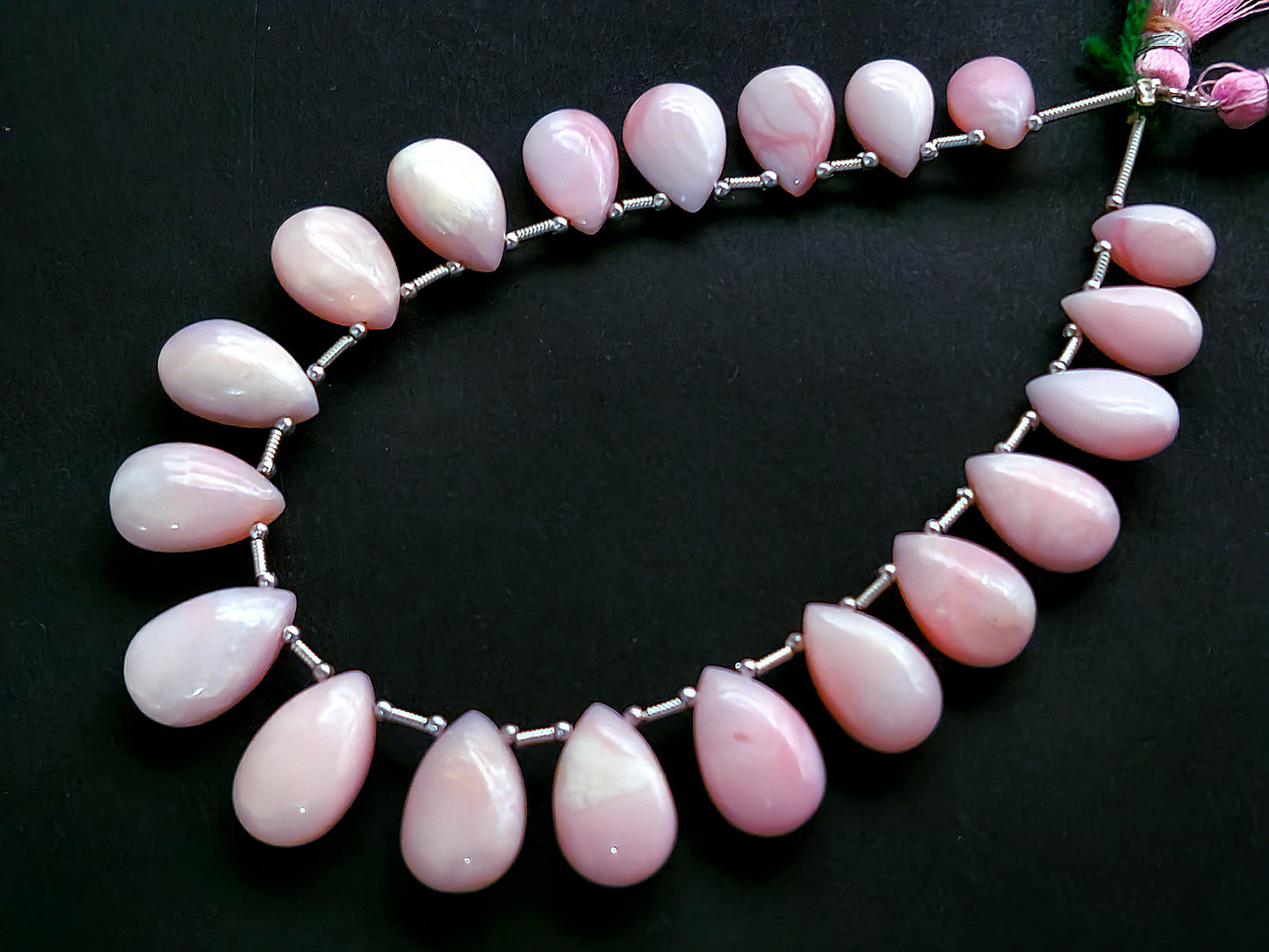 Natural Pink Opal Smooth Pear Shape Briolette