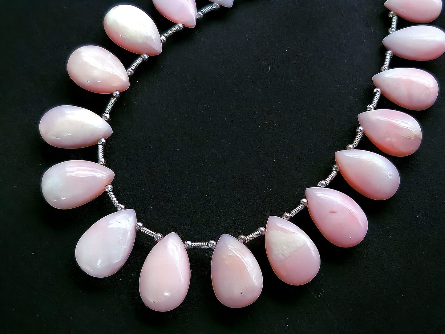 Natural Pink Opal Smooth Pear Shape Briolette