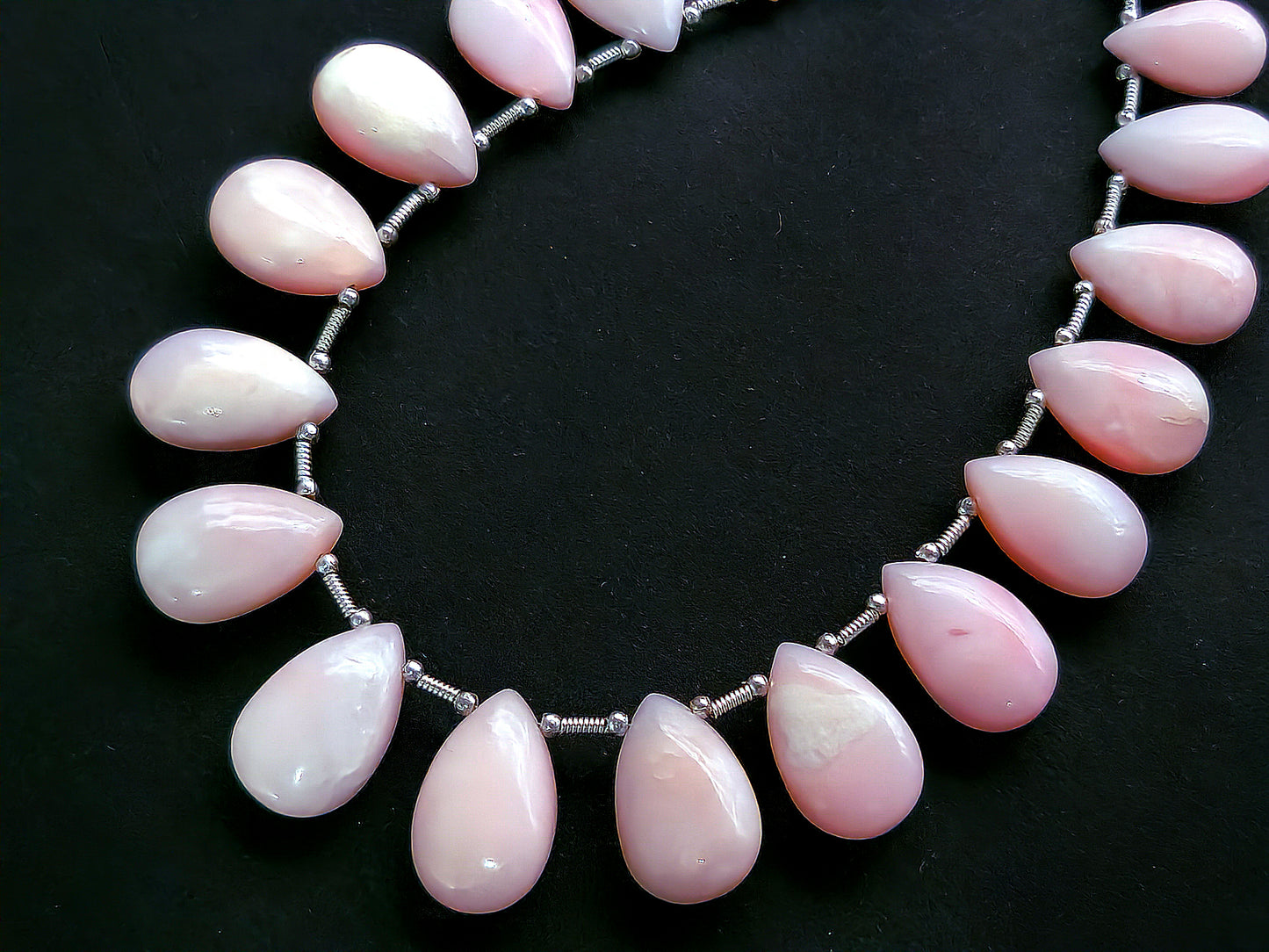 Natural Pink Opal Smooth Pear Shape Briolette
