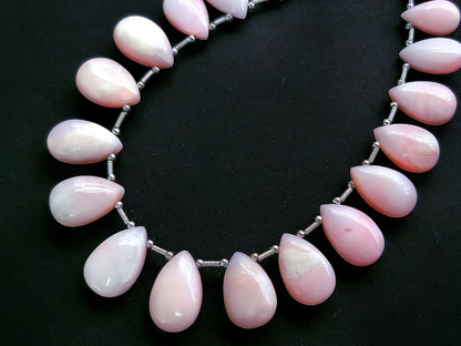 Natural Pink Opal Smooth Pear Shape Briolette