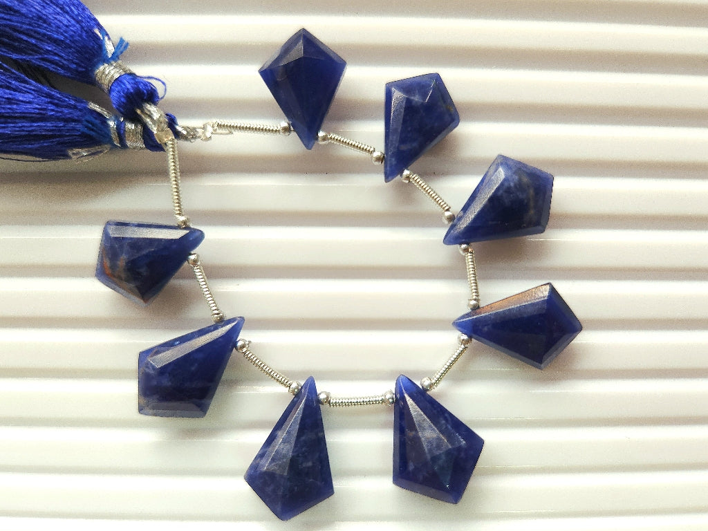 Natural Sodalite Fancy Kite shape Faceted beads
