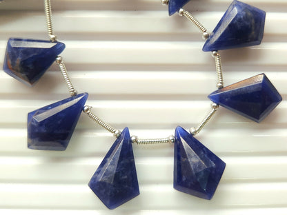 Natural Sodalite Fancy Kite shape Faceted beads