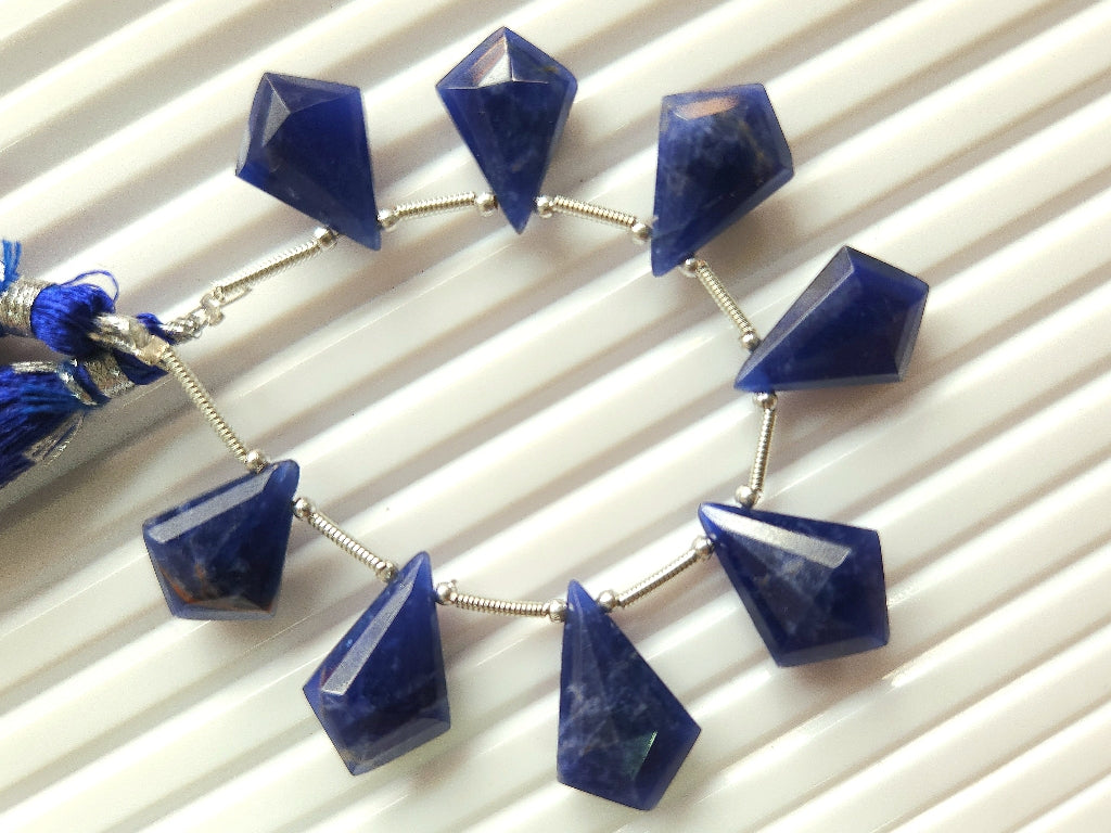 Natural Sodalite Fancy Kite shape Faceted beads