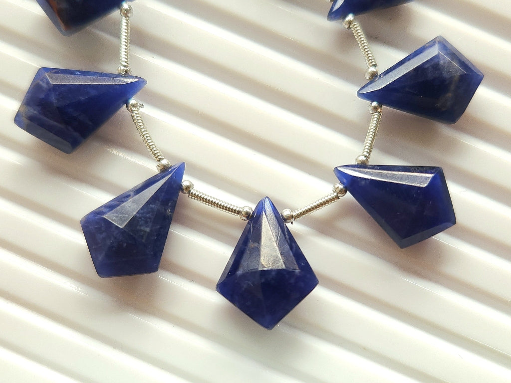 Natural Sodalite Fancy Kite shape Faceted beads
