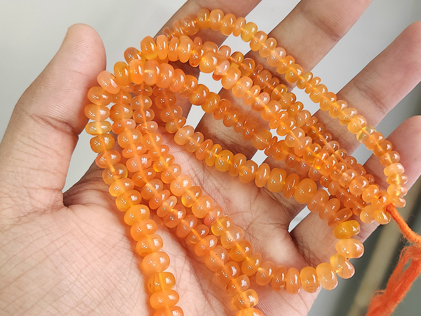 Carnelian Smooth Rondelle Beads