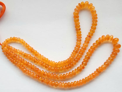 Carnelian Smooth Rondelle Beads