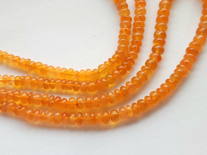 Carnelian Smooth Rondelle Beads