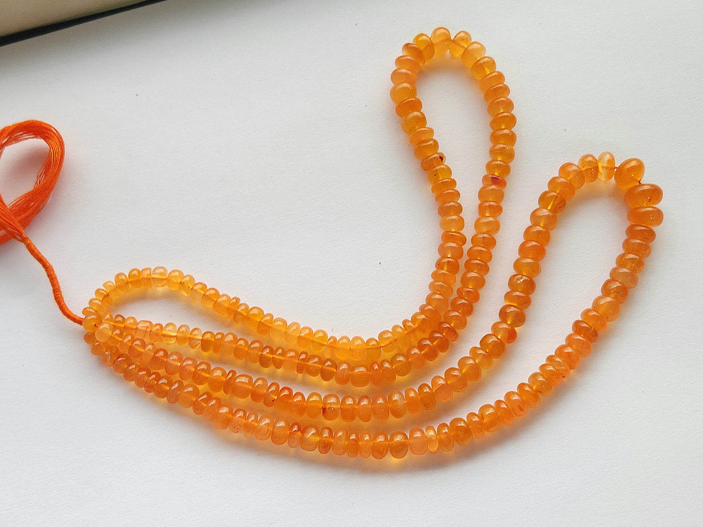 Carnelian Smooth Rondelle Beads