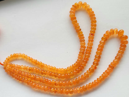 Carnelian Smooth Rondelle Beads