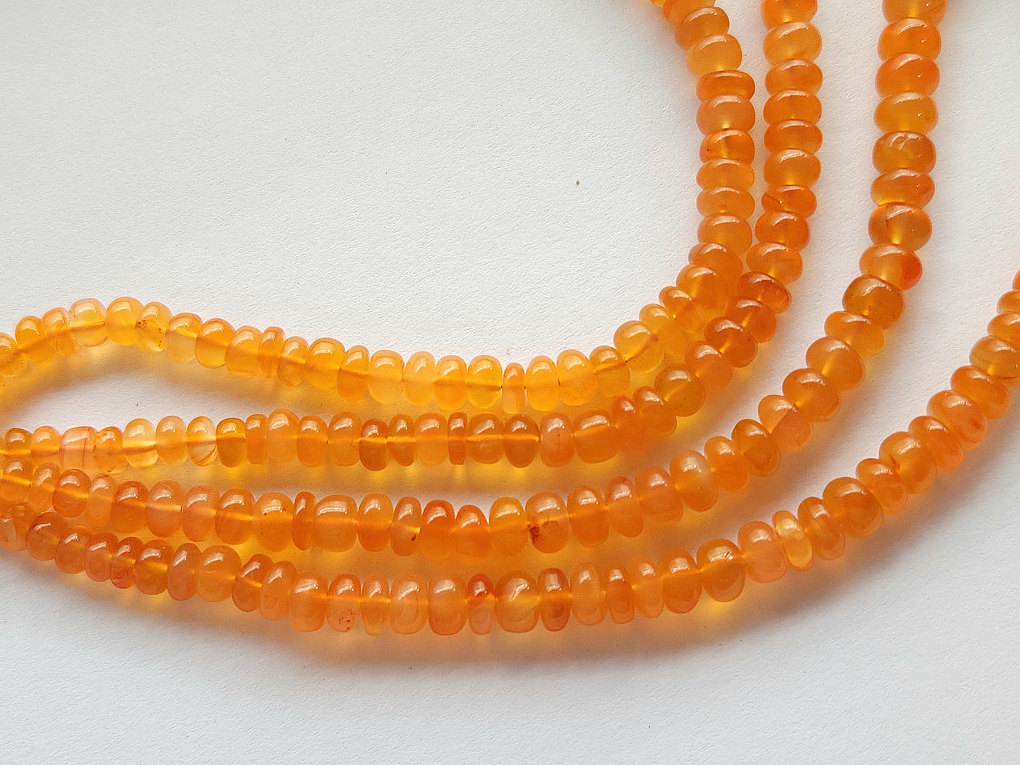 Carnelian Smooth Rondelle Beads