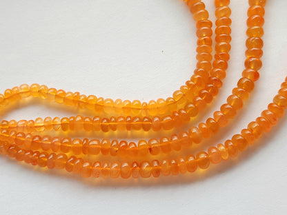 Carnelian Smooth Rondelle Beads
