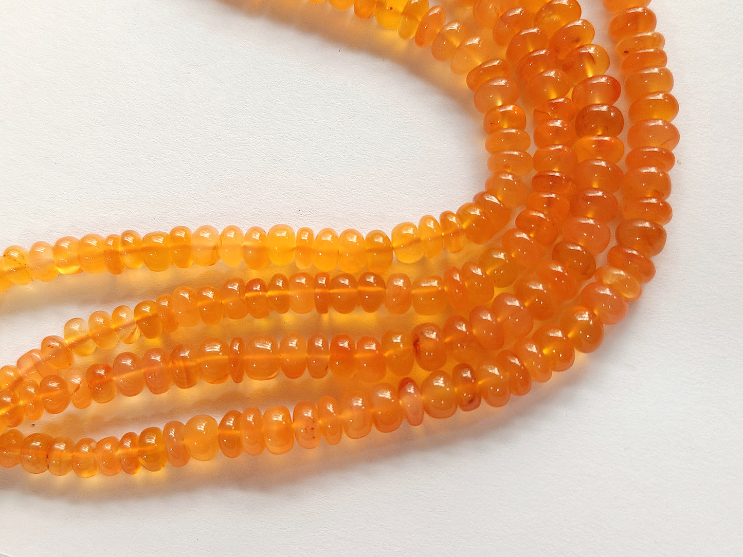 Carnelian Smooth Rondelle Beads