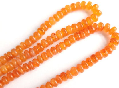 Carnelian Smooth Rondelle Beads