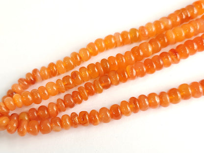 Carnelian Smooth Rondelle Beads