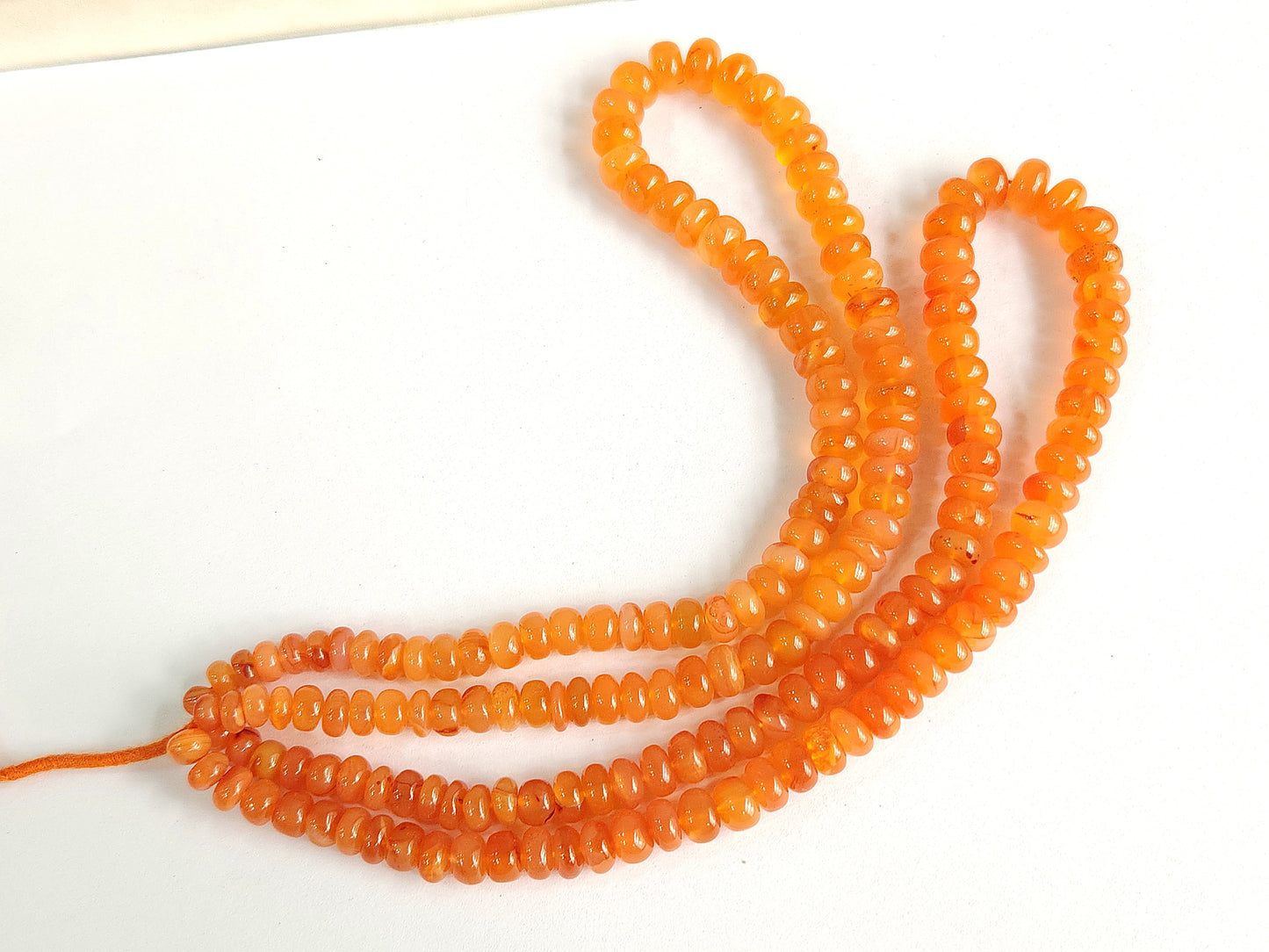 Carnelian Smooth Rondelle Beads