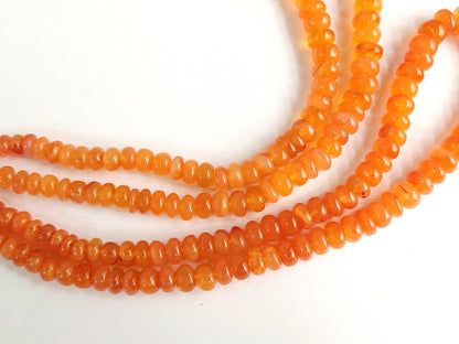 Carnelian Smooth Rondelle Beads
