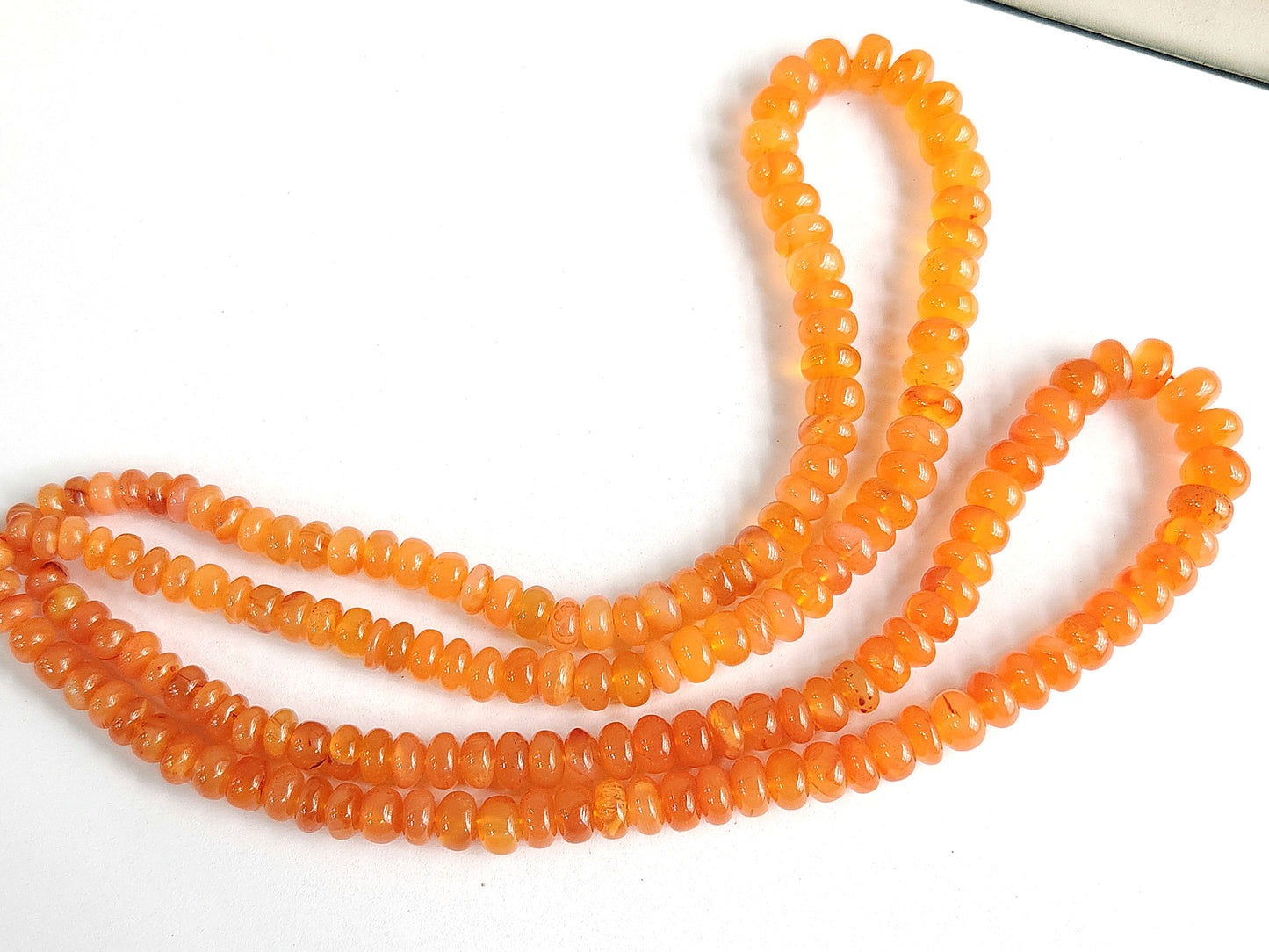 Carnelian Smooth Rondelle Beads