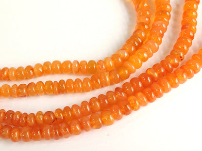 Carnelian Smooth Rondelle Beads