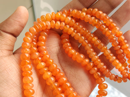 Carnelian Smooth Rondelle Beads