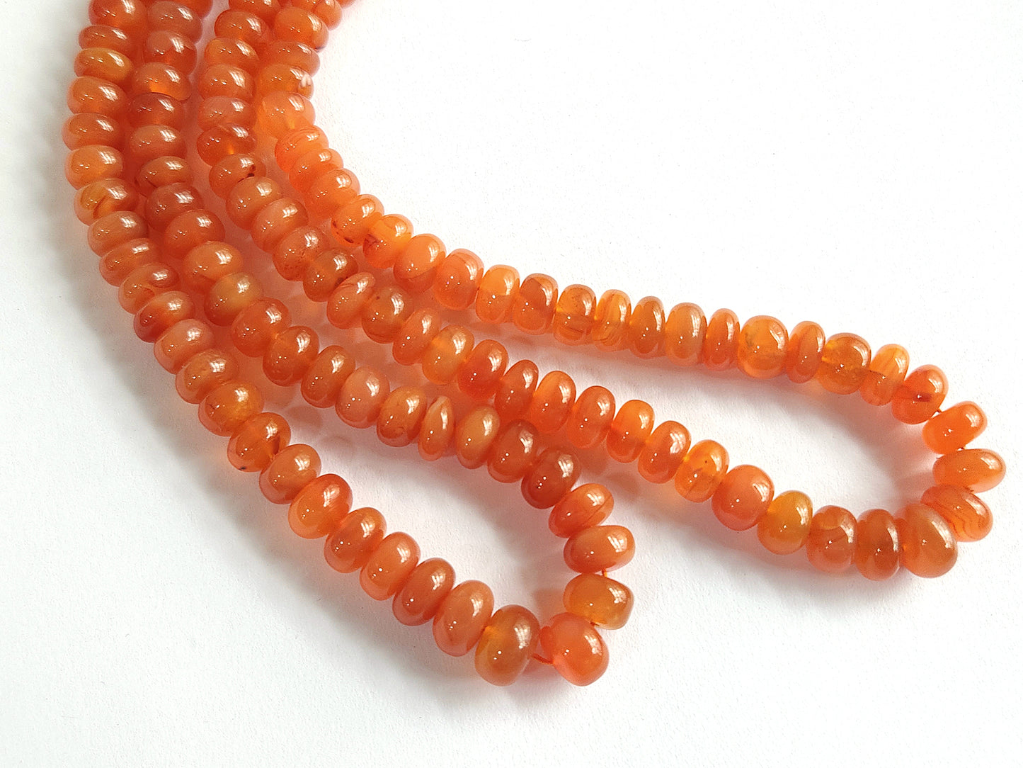 Carnelian Smooth Rondelle Beads