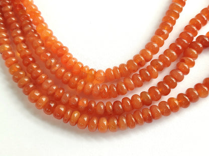 Carnelian Smooth Rondelle Beads