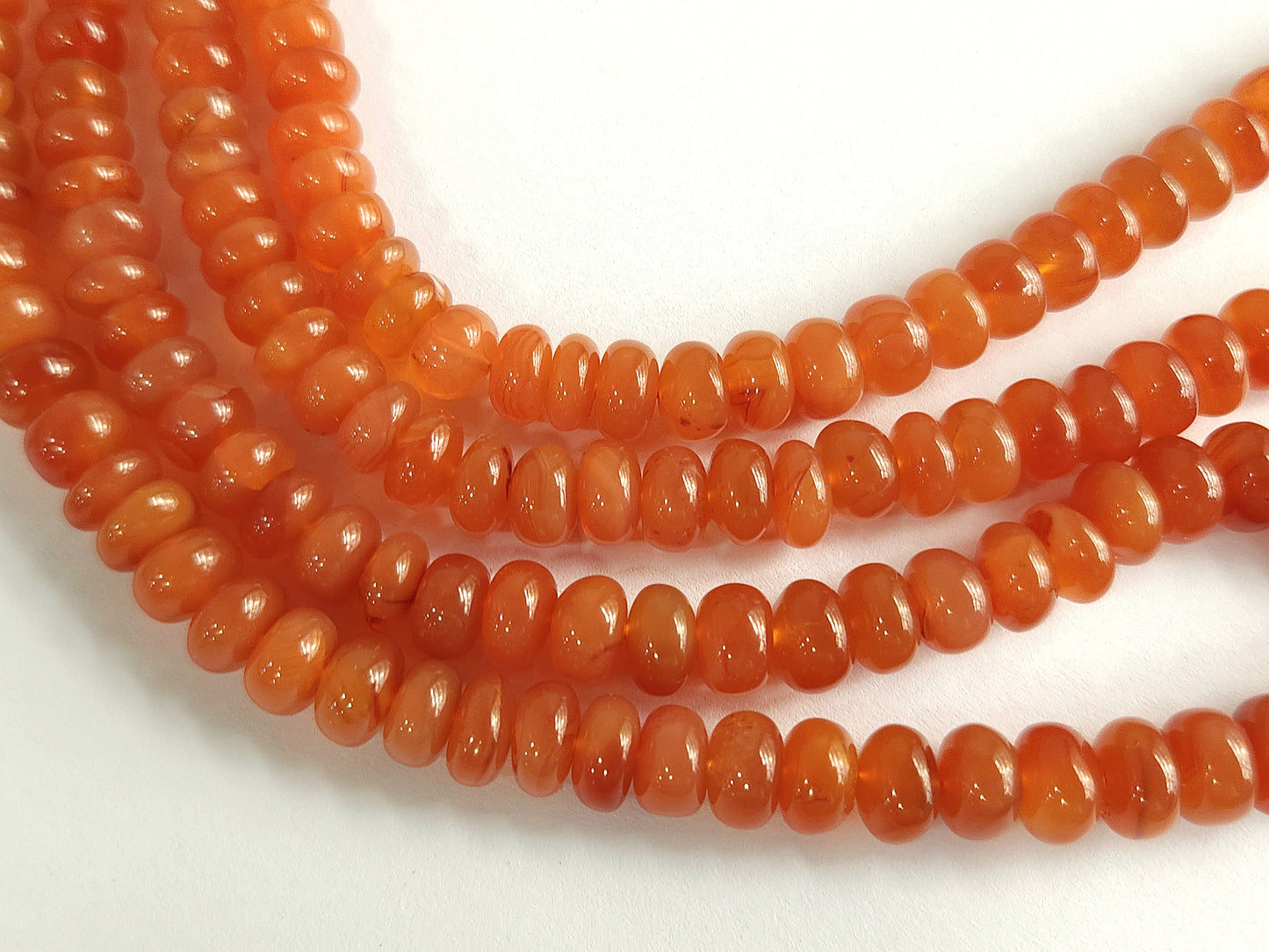 Carnelian Smooth Rondelle Beads