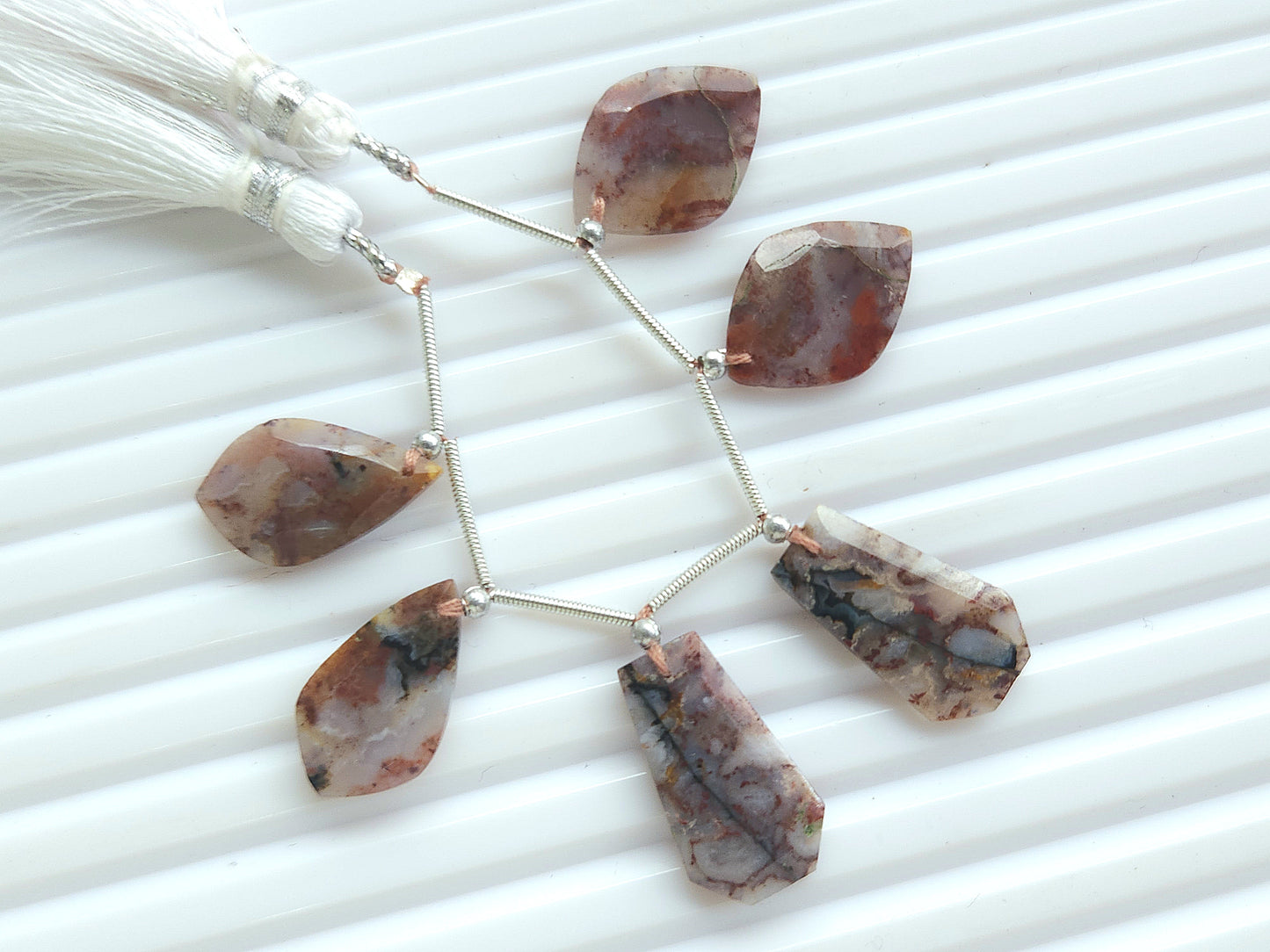 Natural Red Plum Agate Gemstone Fancy Crown Cut Pairs