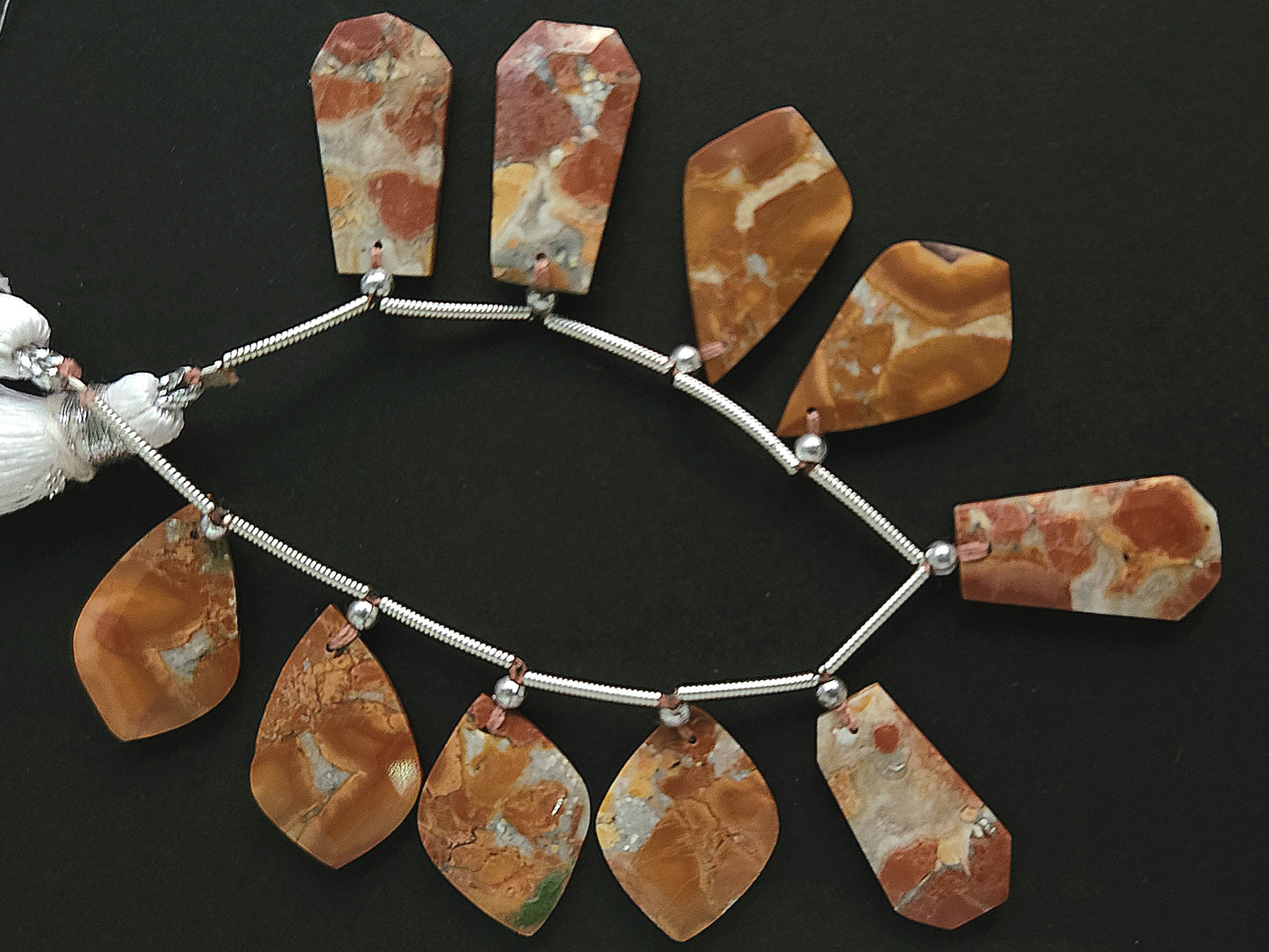 Natural Maligano Jasper Gemstone Fancy Crown Cut Pairs