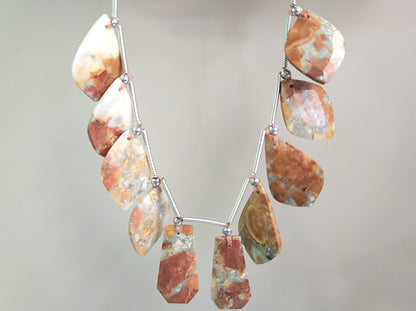 Natural Maligano Jasper Gemstone Fancy Crown Cut Pairs