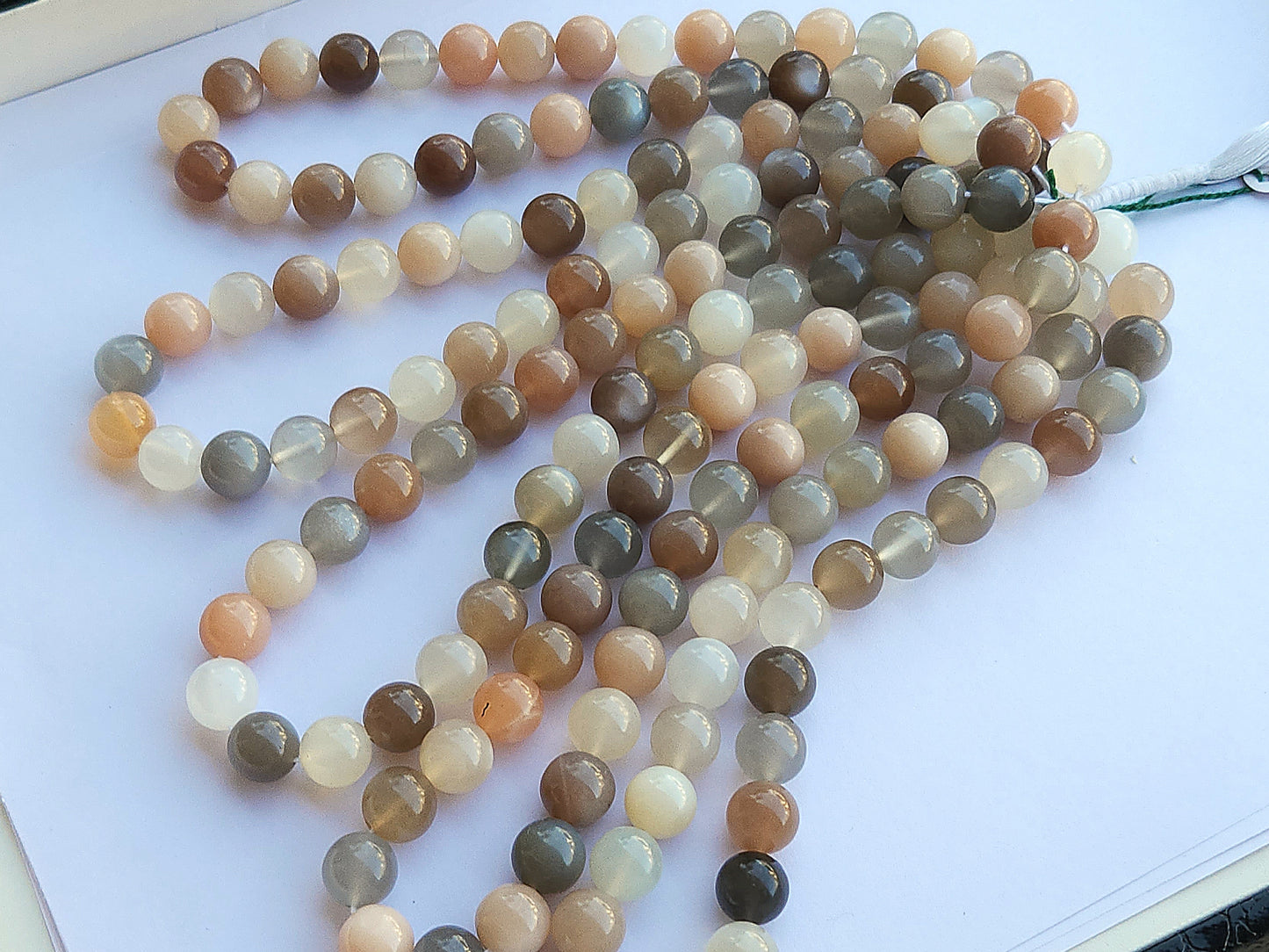 Natural Mix Moonstone Gemstone Ball Shape Beads
