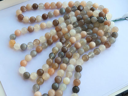 Natural Mix Moonstone Gemstone Ball Shape Beads