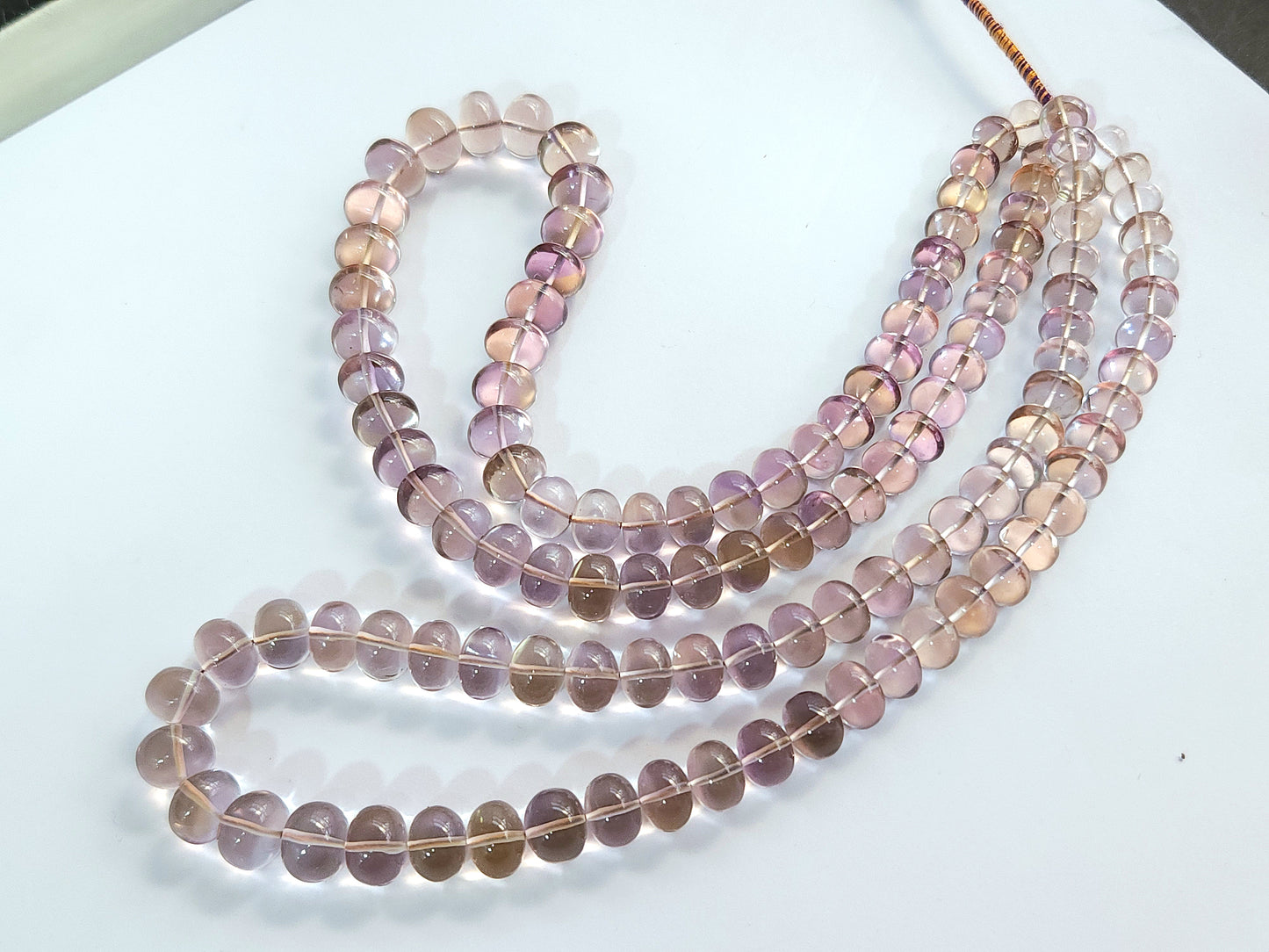 Natural Ametrine Smooth Rondelle Beads Strand – AAA Gemstone Beads for Jewelry Making