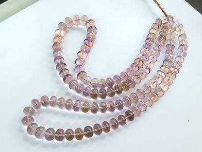 Natural Ametrine Smooth Rondelle Beads Strand – AAA Gemstone Beads for Jewelry Making