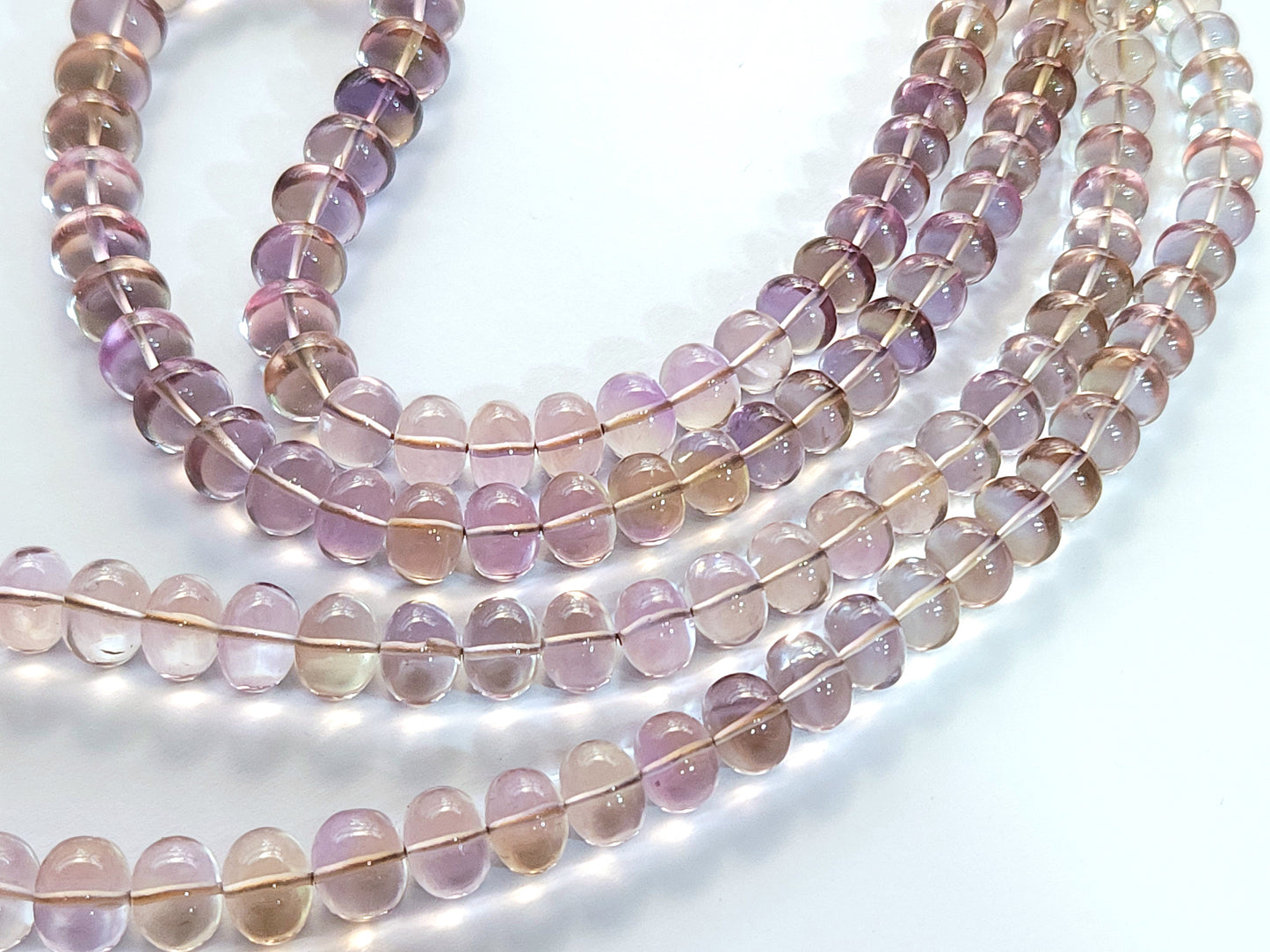 Natural Ametrine Smooth Rondelle Beads Strand – AAA Gemstone Beads for Jewelry Making