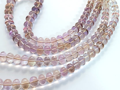 Natural Ametrine Smooth Rondelle Beads Strand – AAA Gemstone Beads for Jewelry Making