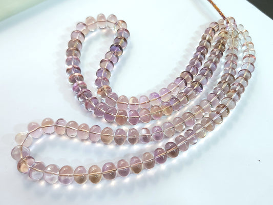 Natural Ametrine Smooth Rondelle Beads Strand – AAA Gemstone Beads for Jewelry Making